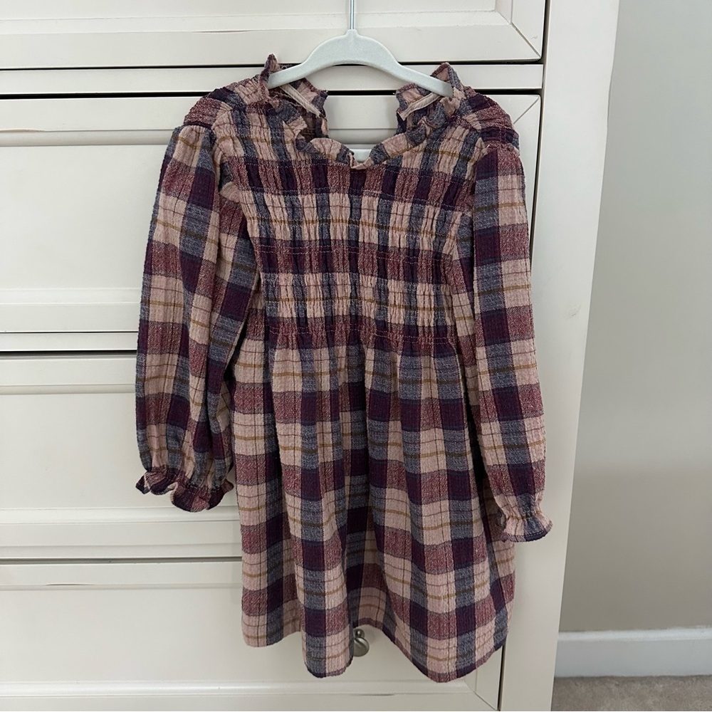 Zara Kids Plaid Dress in Red and Cream